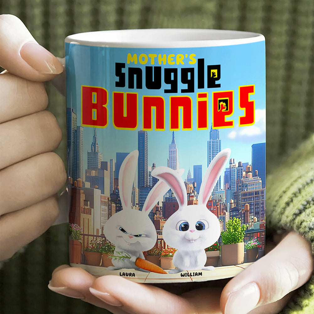 Personalized Gifts For Mom Coffee Mug 05tgqn190225 Mom's Snuggle Bunny, Easter Gifts