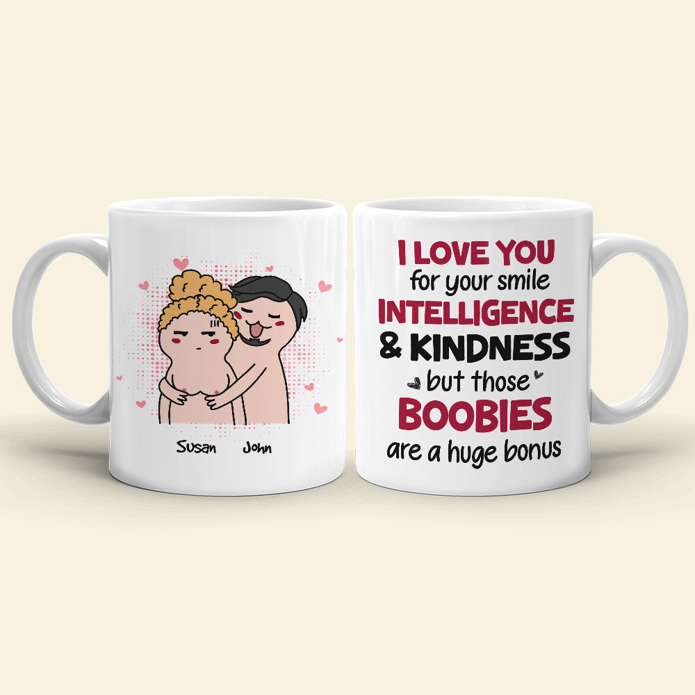 I Love You For Your Smile, Personalized Mug, Wine Tumbler, Accent Mug Couple Gifts