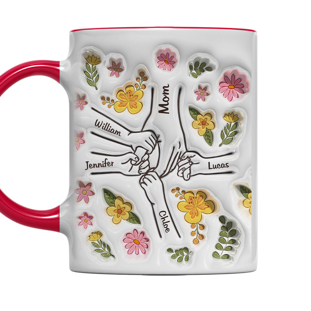 Mothers Love Is Bliss, Is Peace - Personalized 3D Inflated Effect Accent Mug - Gift For Mom, Grandma, Mother's Day | NA94