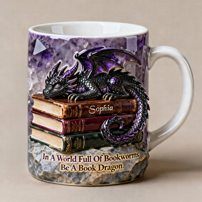 Book Dragon Coffee Mug - Personalized Gifts For Book Lovers 02naqn140126