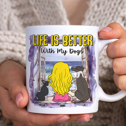 Personalized Gifts For Dog Lovers Coffee Mug 02katn170225hg Life Is Better With My Dogs