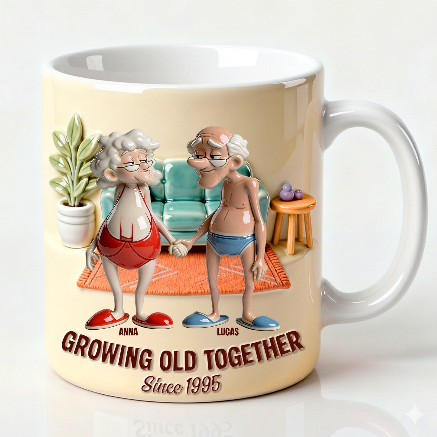 Growing Old Together Coffee Mug - Personalized Gifts For Couple 04natn171225