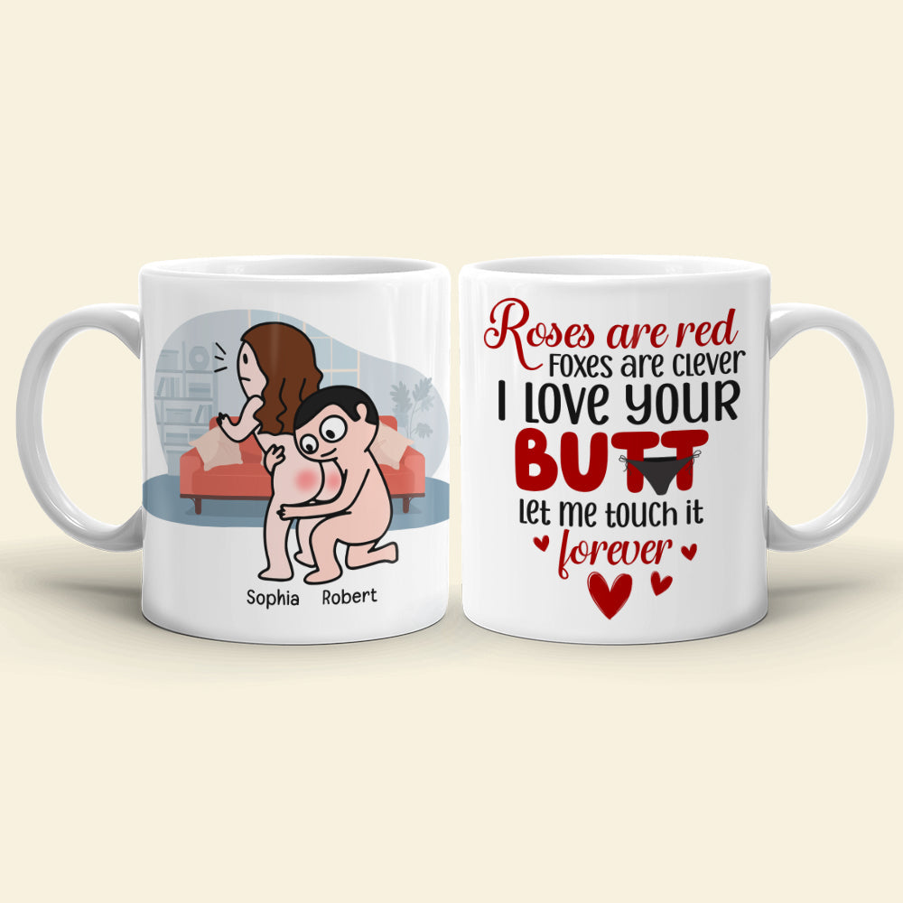 Roses Are Red, Personalized Mug, Gift For Naughty Couple