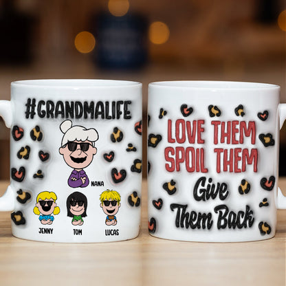 Personalized Gifts For Grandma Coffee Mug 03katn170225hh Grandma Life: Love Them Spoil Them