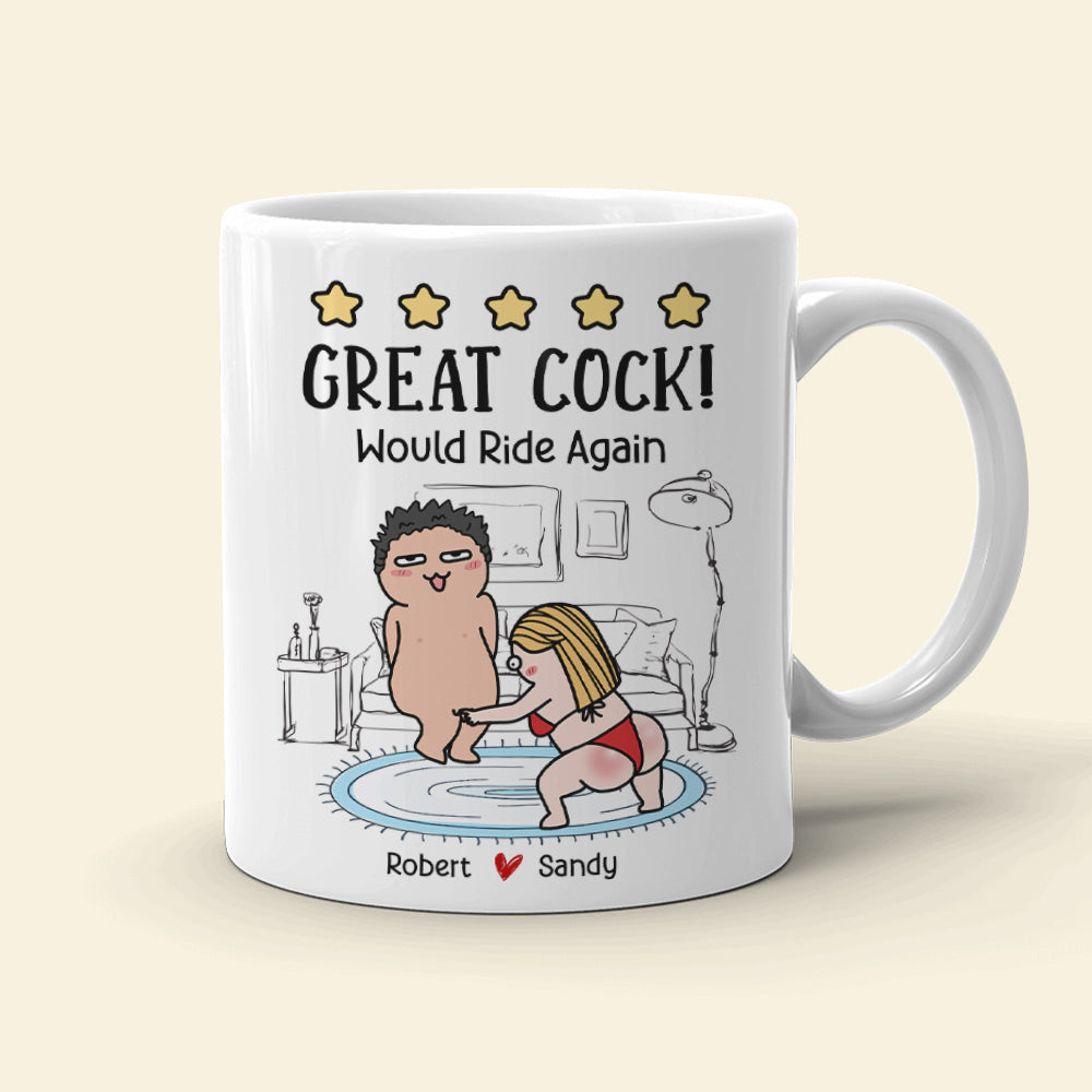 Great Cock! Would Ride Again Personalized Coffee Mug, Gift For Couple