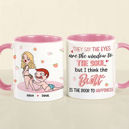 Romantic Couple, The Door To Happiness, Personalized Mug, Couple Gifts, Gifts For Him, Gifts For Her, Valentine's Day Gifts