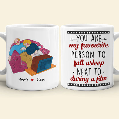 You Are My Favorite Person To Fall Asleep Next To, Couple Gift, Personalized Mug, Sleepy Couple Mug