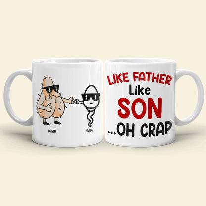 Like Father Like Son/Daughter Personalized White Mug, Gift For Family