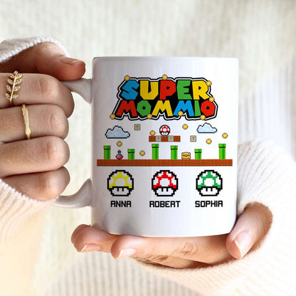 Super Family Personalized White Mug, Family Gift