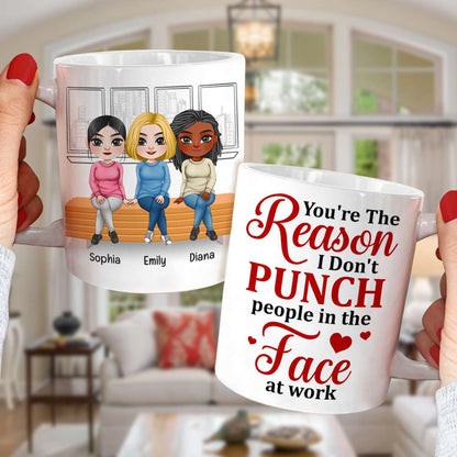 You're The Reason, Personalized Mug, Funny Gift For Colleague