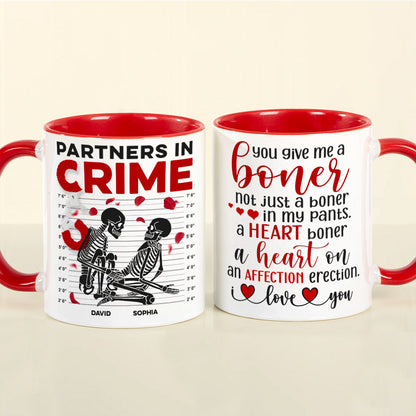 Partners In Crime-Gift For Couple-Personalized Wine Tumbler-Skull Funny Couple Wine Tumbler