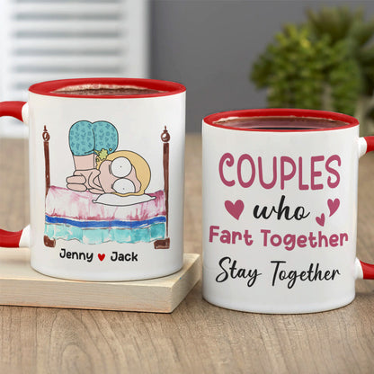 Couples Who Fart Together - Personalized Couple Mug - Gift For Couple