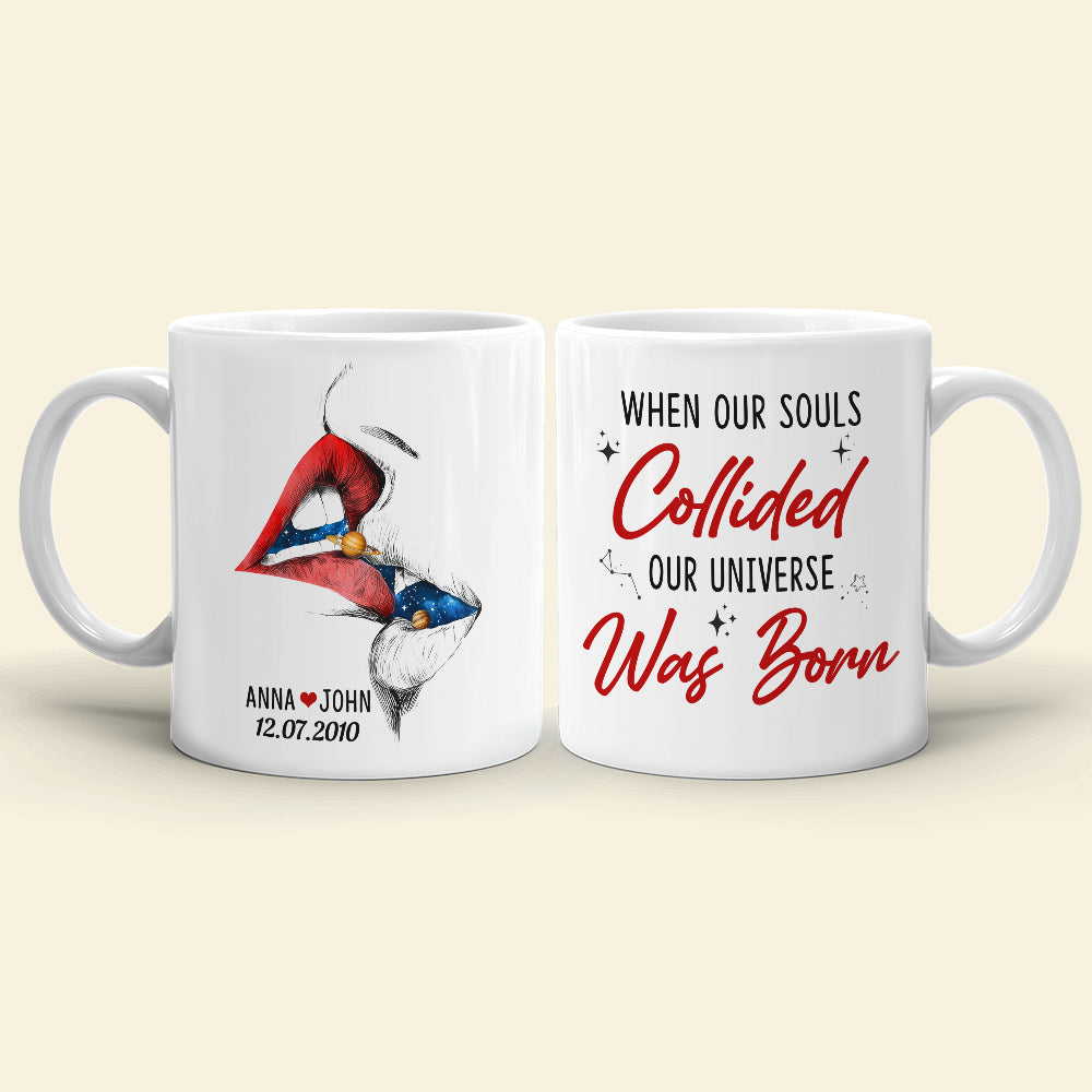 When Our Souls Collided Our Universe Was Born Personalized Mug, Couple Gift