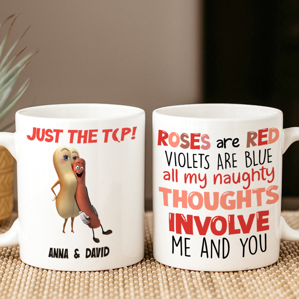 Personalized Gifts For Couple Coffee Mug All My Thoughts Involve Me And You 02OHPU120124