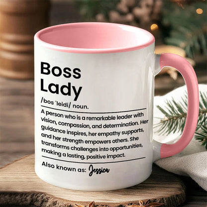 Boss Lady: A Woman of Strength and Vision Personalized Mug, Poster, Keychain, Pillow, Plaque & Sign, Inspirational Gift for Her