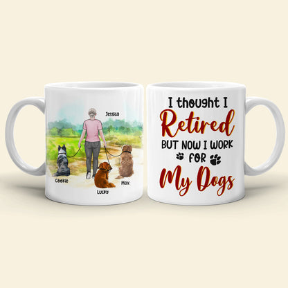 I Thought I Retired, Personalized Mug, Gift For Dog Lover