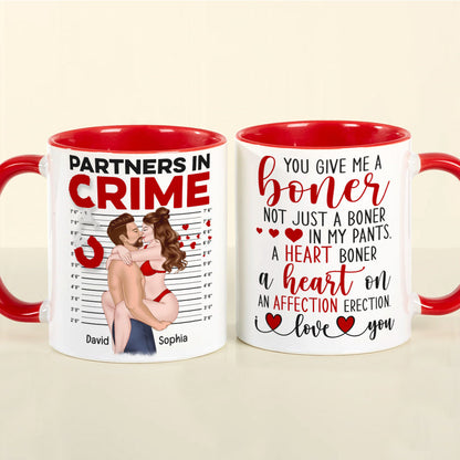You Give Me A Boner- Gift For Couple-Personalized Coffee Mug