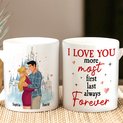 Personalized Gifts For Couple Coffee Mug I Love You More Most Always Forever