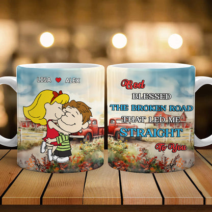 Personalized Gifts For Couple Coffee Mug Couple Hugging 02KAMH040125HHHG