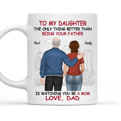 To My Daughter Father or Mother & Daughter Back View Mug, Keychain, Canvas & More, A Heartfelt Gift from Dad or Mom for Mother's Day or Birthday