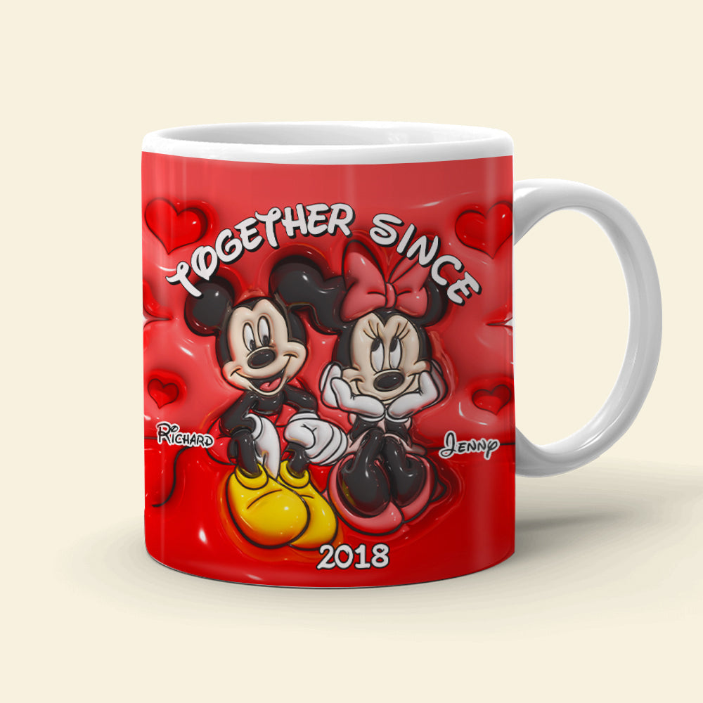 Together Since, Couple Gift, Personalized Mug, Mouse Couple Coffee Mug, Christmas Gift 01NAHN031123