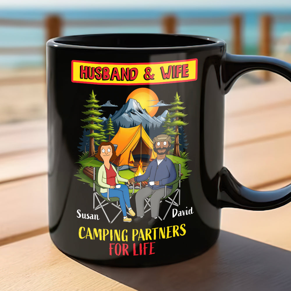 Personalized Gifts For Camping Couple Coffee Mug 03xqmh100225pa Husband And Wife - Camping Partners For Life