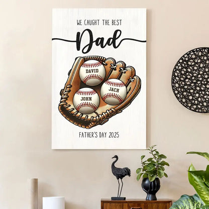 Personalized Baseball Mug with Kids' Names Game Day Gift for Dad