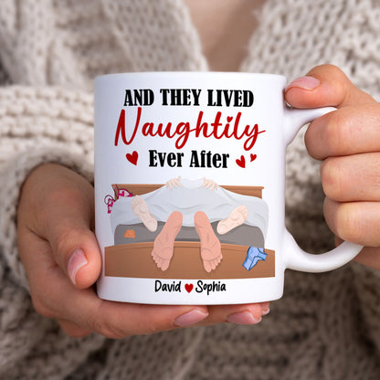 And They Lived Naughtily Ever After, Personalized Coffee Mug, Funny Gift For Couple, Valentine's Gifts