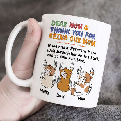 Personalized Gifts For Cat Mom Coffee Mug Thank You For Being Our Mom