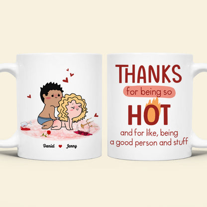 Thanks For Being So Hot, Couple Gift, Personalized Mug, Naughty Couple Mug