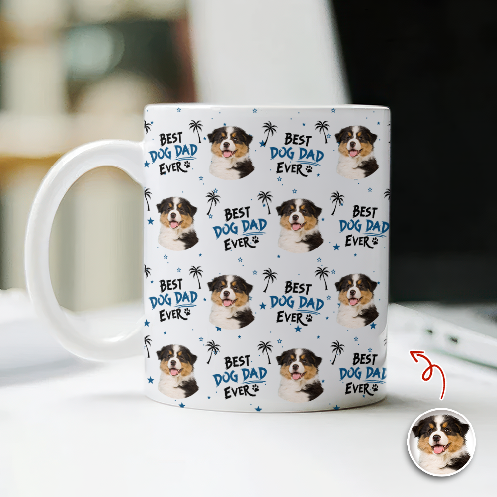 Custom Photo Best Cat Dad, Dog Mom Ever Personalized Mug CH07 910660