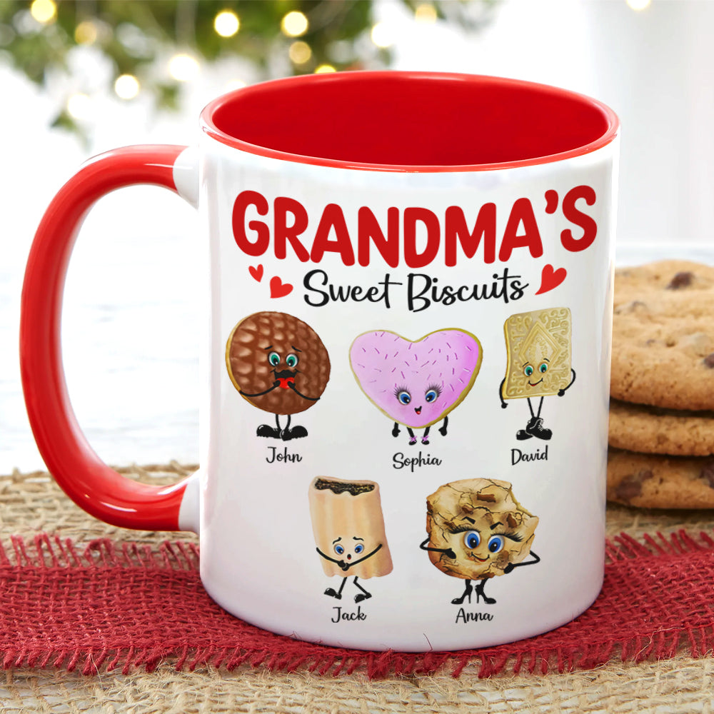 Personalized Christmas Gifts For Grandma Coffee Mug 01hutn051024 Grandma's Sweet Biscuits