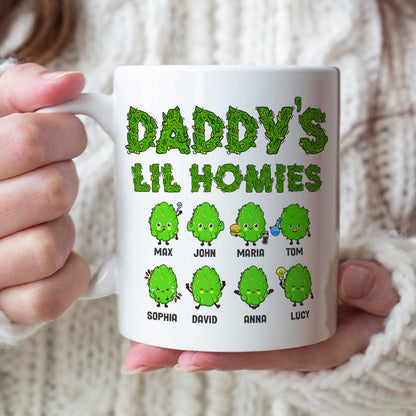 Daddy's Lil Homies Personalized Weed Mug Gift For Dad