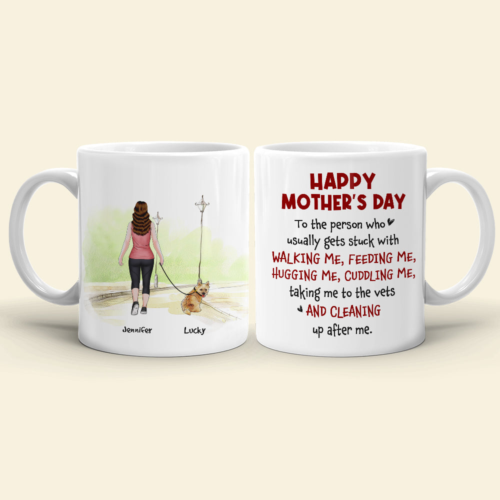Happy Mother's Day, Gift For Mom, Personalized Mug, Dog Mom Mug, Mother's Day Gift