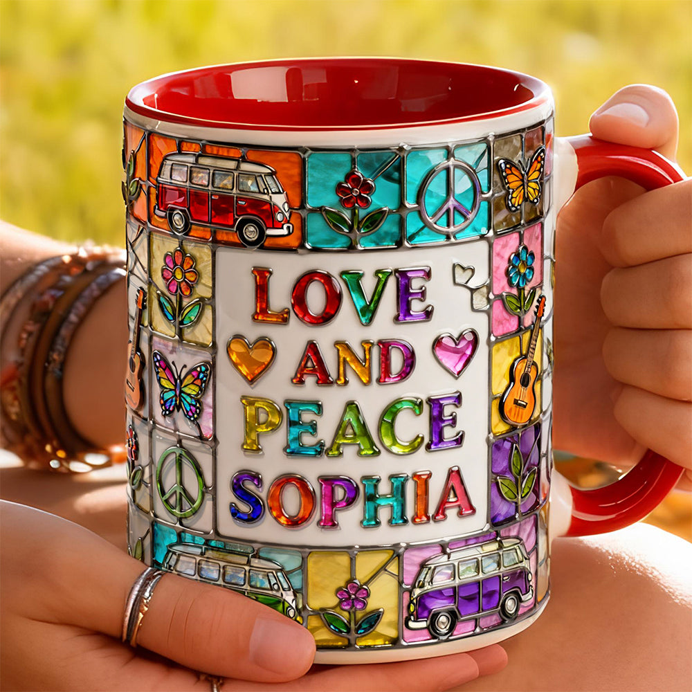 Hippie Bohemian Coffee Accent Mug - Personalized Gifts 02hydt200126