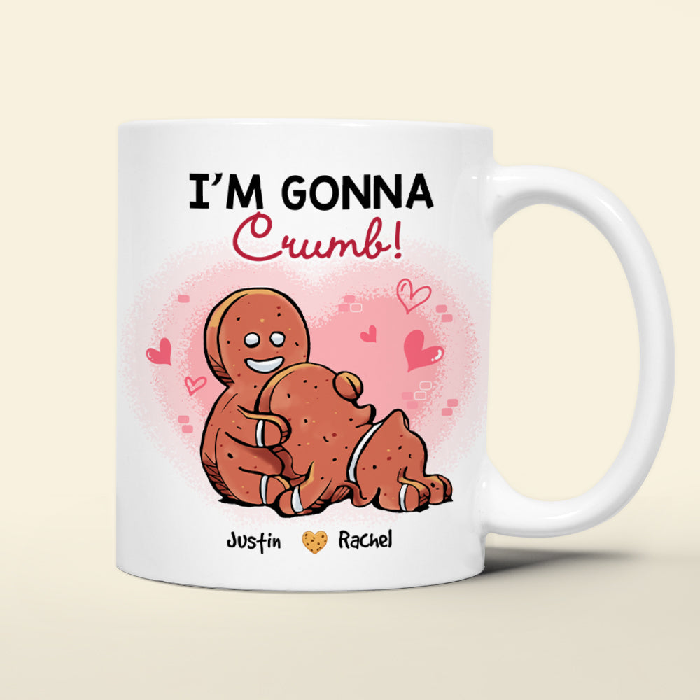 I'm Gonna Crumb, Couple Gift, Personalized Mug, Naughty Gingerbread Couple Mug