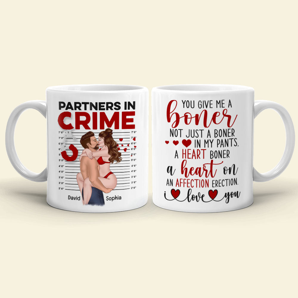 You Give Me A Boner- Gift For Couple-Personalized Coffee Mug