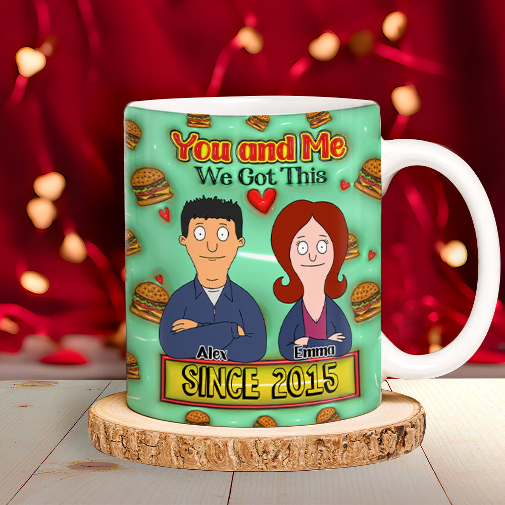 Personalized Gift For Couples Edge To Edge Mug 3D Inflated Effect 04XQLU311224HG