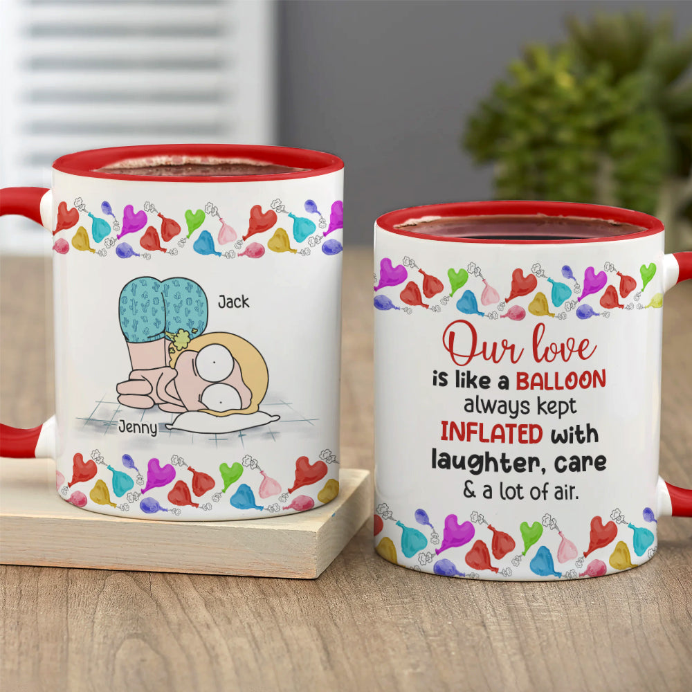 Our Love Is Like A Balloon - Personalized Couple Tumbler - Gift For Funny Couple