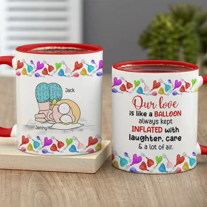 Our Love Is Like A Balloon - Personalized Couple Tumbler - Gift For Funny Couple