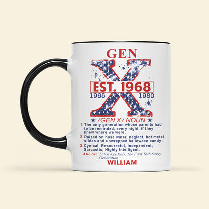 Personalized Gifts For Gen X Accent Mug Black 02XQQN301124
