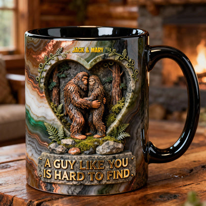 Romantic Bigfoot Couple, Personalized Gifts For Couple Accent Mug 05QHTN160126