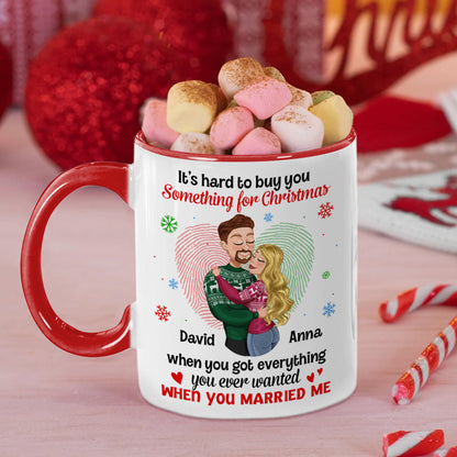 Romantic Couple, It's Hard To Buy You Something For Christmas, Personalized Mug, Couple Gifts, Gifts For Him, Gifts For Her, Unique Christmas Gifts, Christmas Home Decor