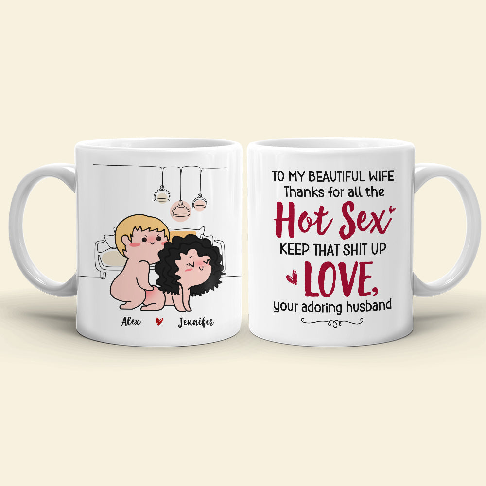 To My Beautiful Wife, Gift For Couple. Personalized Mug, Funny Couple Mug, Couple Gift