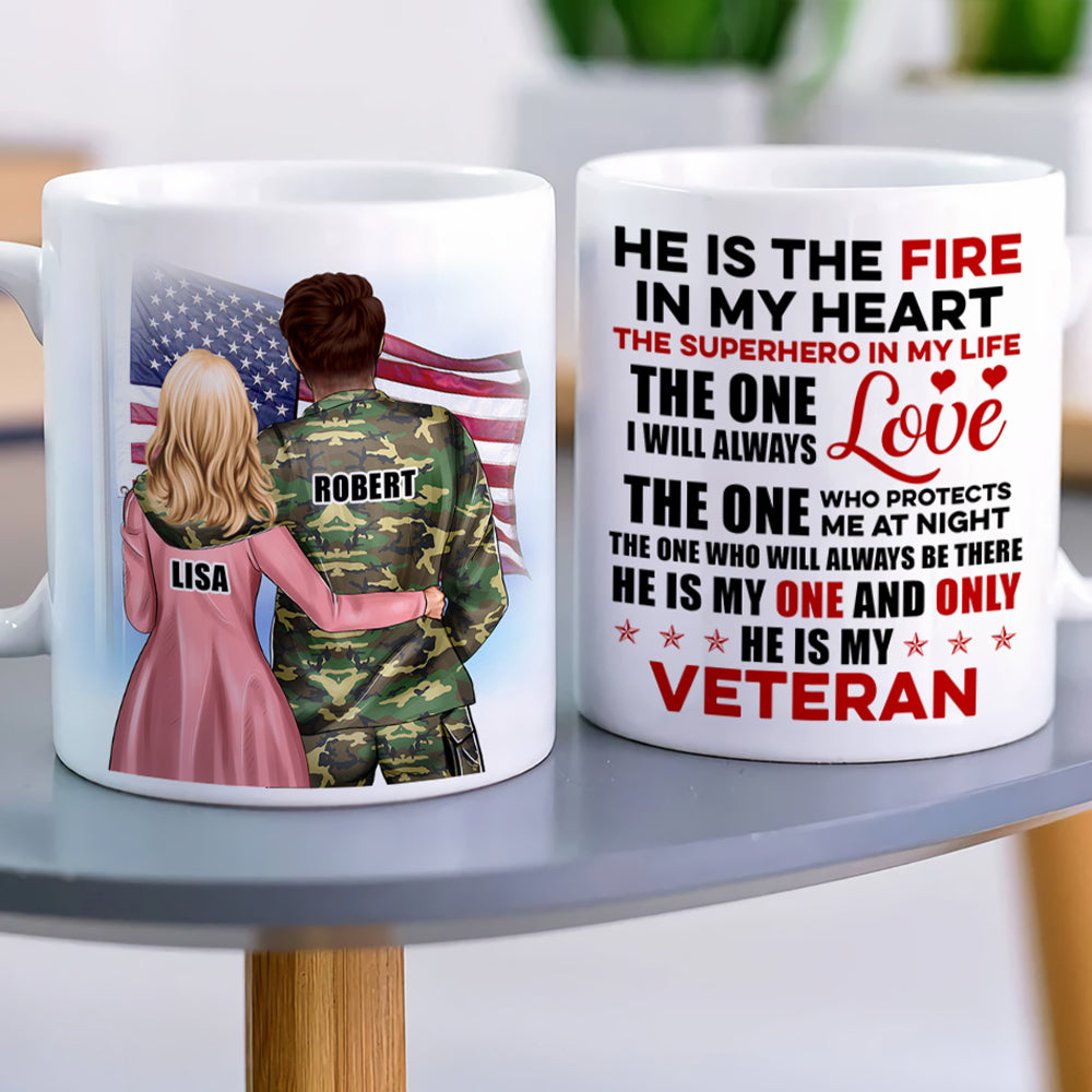 He Is The Fire In My Heart-Personalized Coffee Mug - Gift For Couple- 04ntqn040323tm