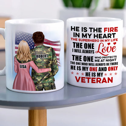 He Is The Fire In My Heart-Personalized Coffee Mug - Gift For Couple- 04ntqn040323tm