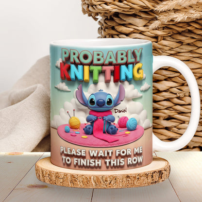 Tropical Alien Knitting Coffee Mug- Personalized Gifts For Knitting Lovers 01TOLU160625