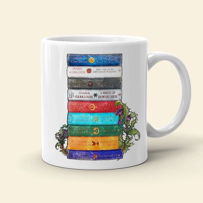 Outlander A Stack Of Books - White Mug For Book Lovers (10HUHU200422)