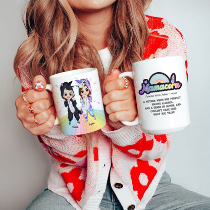 Mama Unicorn, Mother And Daughter Personalized Coffee Mug, Gift For Mama