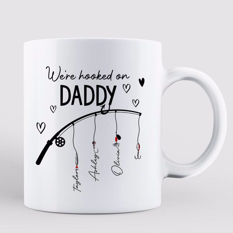 We Hooked The Best Dad Grandpa Caricature Fishing Personalized Mug